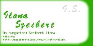 ilona szeibert business card